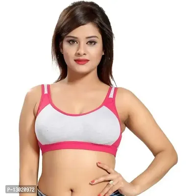 Kokal Pink Cotton Blend Push-Up Bra,Size-42