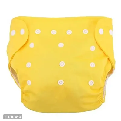 Kokal Washable And Usable Cloth Diapers,Adjustable Size (Yellow) Without Insert Pads
