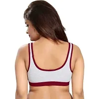 Kokal Maroon Cotton Blend Push-Up Bra,Size-32-thumb1