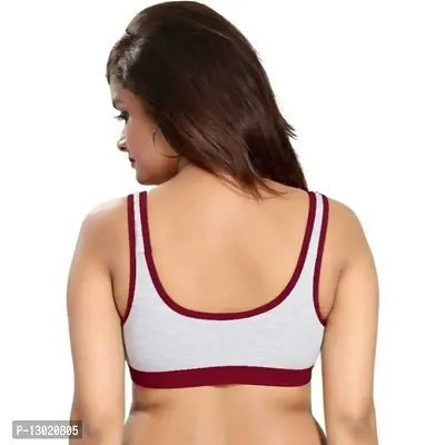 Kokal Maroon Cotton Blend Push-Up Bra,Size-32-thumb2