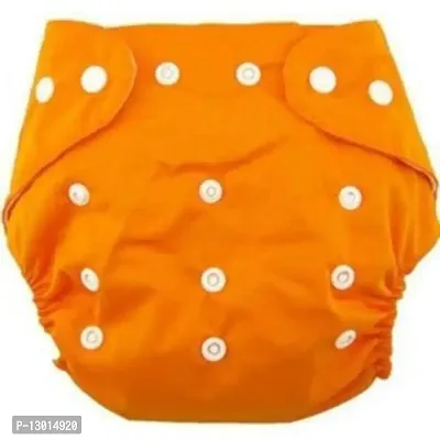 Kokal Reusable Washable Free Size Baby Cloth Diapers/Nappies (1 Orange Diaper)