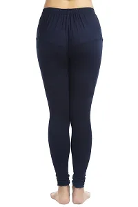 Women's Altra Soft Legging Free Size (Navy Blue)-thumb1