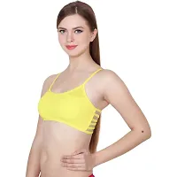 Kokal Yellow Cotton Blend Push-Up Bra,Size-40-thumb2