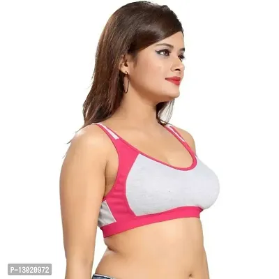 Kokal Pink Cotton Blend Push-Up Bra,Size-42-thumb3