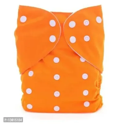 Kokal Pocket Cloth Diaper Washable and Reusable Cloth Diaper Adjustable Size Cloth Diaper Nappy for Baby Girls And Baby Boys (1 orange diaper)