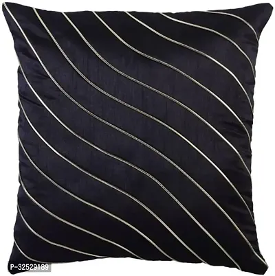 Fazar Creations Dupion Silk Cushions Cover (Pack of 5 40 cm*40 cm Black)