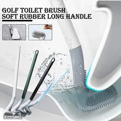 My Machine Golf Shape Toilet Brush Cleaner (Pack of 2) - L Shape Toilet Brush Golf Head Cleaner Flexible Deep Cleaning Silicone Brush for Quick  Easy Cleaning of Home, Kitchen, Bathroom, Wash Basin-thumb3