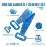 My Machine Silicone Body Back Scrubber Double Side Bathing Brush for Skin Deep Cleaning Massage, Dead Skin Removal Exfoliating Belt for Shower, Easy to Clean, Lathers Well for Men  Women-thumb1