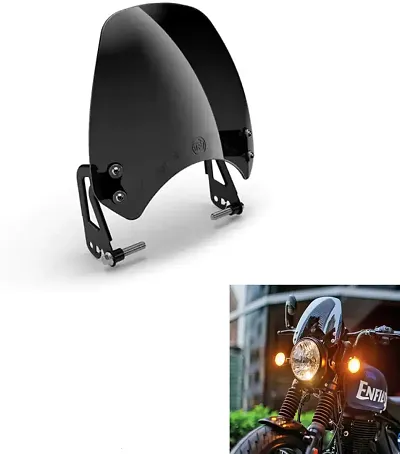 Grillo Windshield Visor Kit For Hunter 350 Royal Enfield Bike Headlight Visor Bike Headlight Visor ()