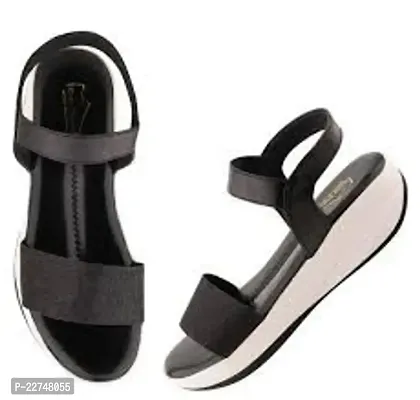 Elegant Black Rubber  Sandals For Women-thumb0
