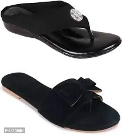 Elegant Black Rubber  Sandals For Women