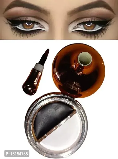 Classic 2 In 1 Gel Kajal Black and White Best Smudge Proof Kajal