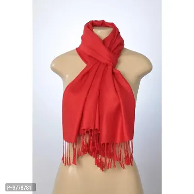 Wraps Shawl Stole Soft Warm Scarves For Women Bright Red