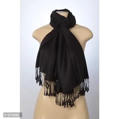 Wraps Shawl Stole Soft Warm Scarves For Women Dark Black