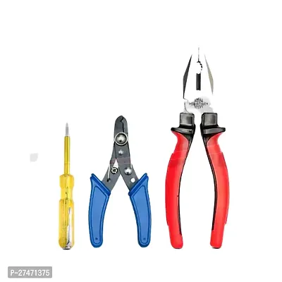 Snoktool Pliers Set Of 3 Pieces Combination Plier Wire Stripper Line Tester