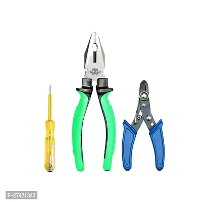 Snoktool Pliers Set Of 3 Pieces Combination Plier Wire Stripper Line Tester