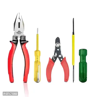 Snoktool Pack Of 4 Hand Tools Kits Combination Plier Wire Cutter Screwdriver And Line Tester