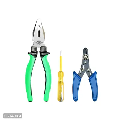 Snoktool Pliers Set Of 3 Pieces Combination Plier Wire Stripper Line Tester