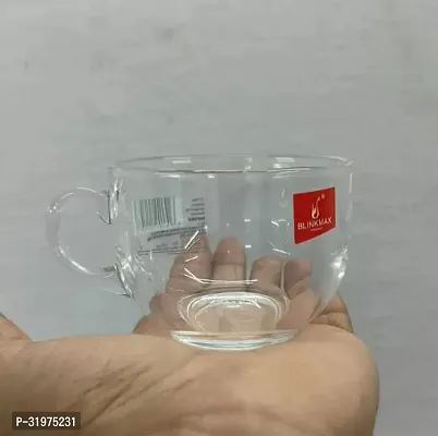 Transparent Tea Cup Coffee Cup Set of 2 Made of Crystal Clear Glass 150 ml-thumb2