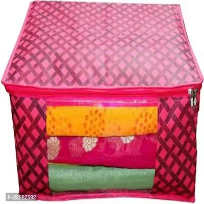 7 Pink Check Saree Cover-thumb2