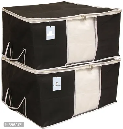 The Royal Cover Underbed Storage Bag Storage Organiser Blanket Cover Set Of 3 Black Extra Large-thumb0