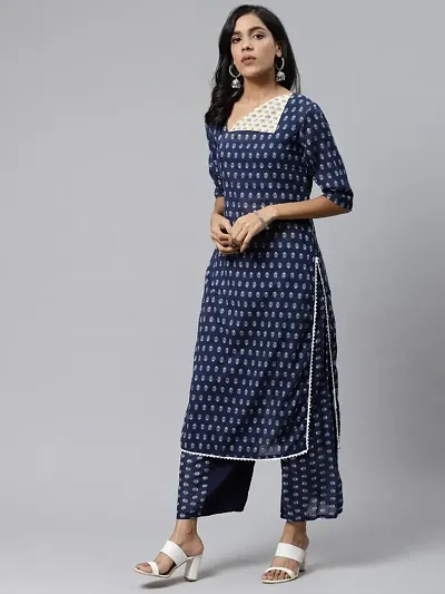 women kurta with palazzo