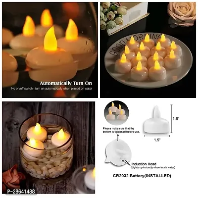 Acrylic Flameless And Smokeless Decorative Led Tea Light Candle Pack of 12-thumb3