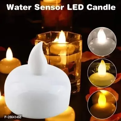 Acrylic Flameless And Smokeless Decorative Led Tea Light Candle Pack of 12-thumb2