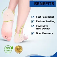 Silicone Gel Heel Pad Socks For Heel Swelling Pain Relief,Dry Hard Cracked Heels Repair Cream Foot Care Ankle Support Cushion - For Men And Women-thumb2