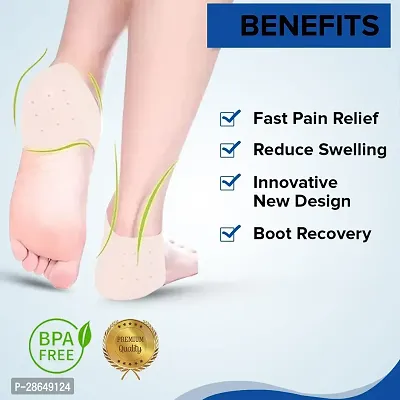 Silicone Gel Heel Pad Socks For Heel Swelling Pain Relief,Dry Hard Cracked Heels Repair Cream Foot Care Ankle Support Cushion - For Men And Women-thumb3