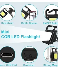 Keychain Flashlight with Bottle Opener, 1000 Lumens Rechargeable Led Light-thumb2