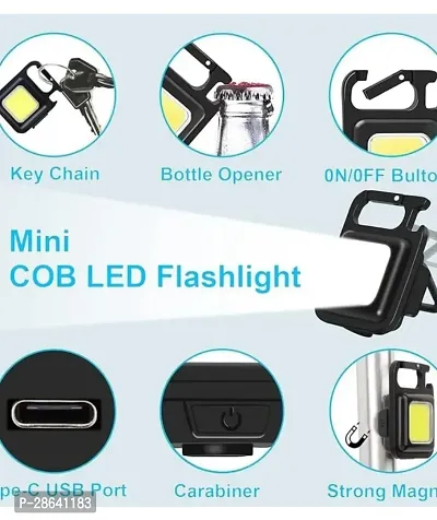 Keychain Flashlight with Bottle Opener, 1000 Lumens Rechargeable Led Light-thumb3