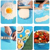 Useful Silicone Non-Sticky Stretchable Fondant Water Proof Roti Mat  50 X 40 Cm-thumb1