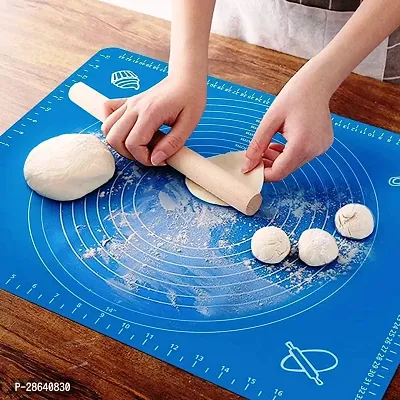 Useful Silicone Non-Sticky Stretchable Fondant Water Proof Roti Mat  50 X 40 Cm-thumb0