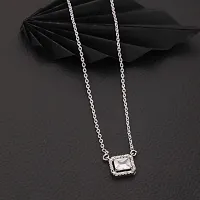 Amazing Emerald Cut American Diamond Necklace-thumb1