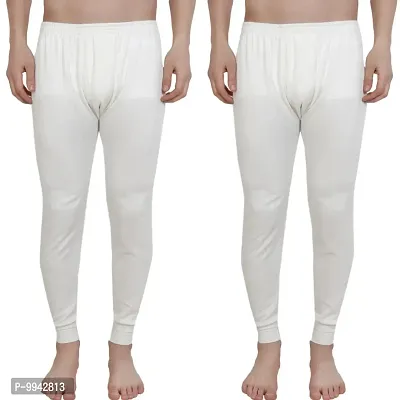 Zeffit Men Lower Thermal Combo With Same Colour- Off White-thumb0