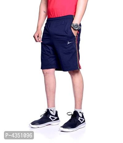 Buy Blue Cotton 3 4Th Shorts For Men Online In India At Discounted Prices