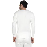 Stylish White Cotton Blend Solid Thermal Tops For Men- Pack Of 2-thumb2