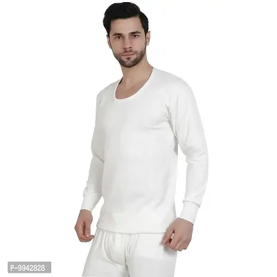 Zeffit Men's Solid Full Sleeve Top Thermal Combo /Upper Wear/Regular Fit Combo Set With Different Color- White  Coffee-thumb2