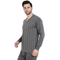 Zeffit Men's Solid Full Sleeve Top Thermal Combo /Upper Wear/Regular Fit Combo Set With Different Color- Grey  Navy-thumb1