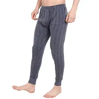 Stylish Cotton Blend Solid Thermal Bottoms For Men- Pack Of 2-thumb1