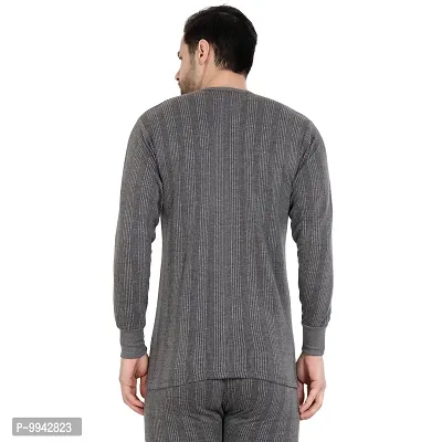 Zeffit Men's Solid Full Sleeve Top Thermal Combo /Upper Wear/Regular Fit Combo Set With Different Color- Grey  Coffee-thumb3