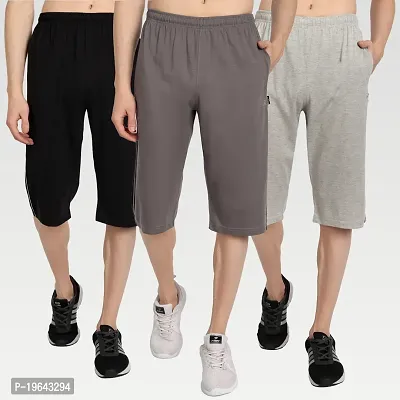 Buy online Set Of 2 Solid Three Fourth from Shorts and Three - Fourths for  Men by Indiweaves for ₹1000 at 60% off | 2024 Limeroad.com