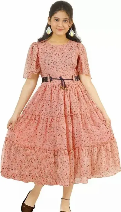 Fabulous Blend Fit And Flare Dress For Girls