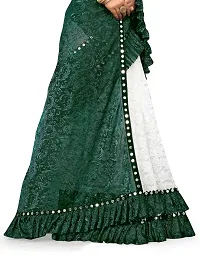 Stylish Green Cotton Ethnic Motif Saree With Blouse Piece For Women-thumb2