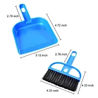 Multicoloured Plastic Mini Dust Pan With Brush-Pack of 2-Price Incl.Shipping-thumb1