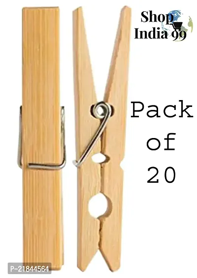 CLOTH HANGING CLIP|CLOTH CLIP|PEG Bamboo Cloth Clips| Pack of 20 pcs