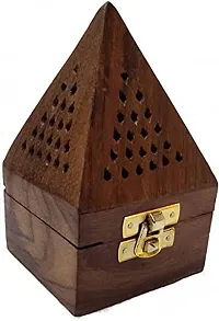 AryAyurveda Giftswrap Wooden Handmde Incense/dhoop batti/agarbatti Holder/Stand Wooden Incense Holder-thumb1