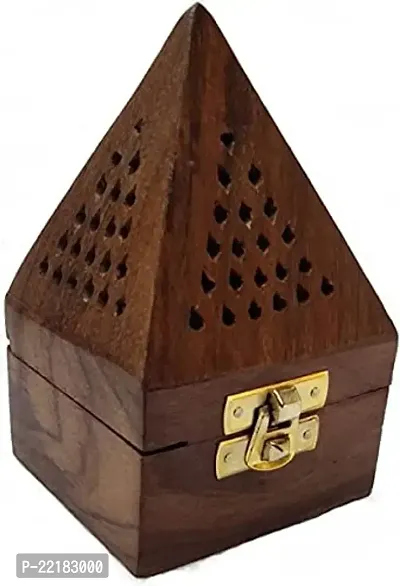 AryAyurveda Giftswrap Wooden Handmde Incense/dhoop batti/agarbatti Holder/Stand Wooden Incense Holder-thumb2