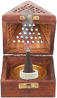 AryAyurveda Giftswrap Wooden Handmde Incense/dhoop batti/agarbatti Holder/Stand Wooden Incense Holder-thumb2